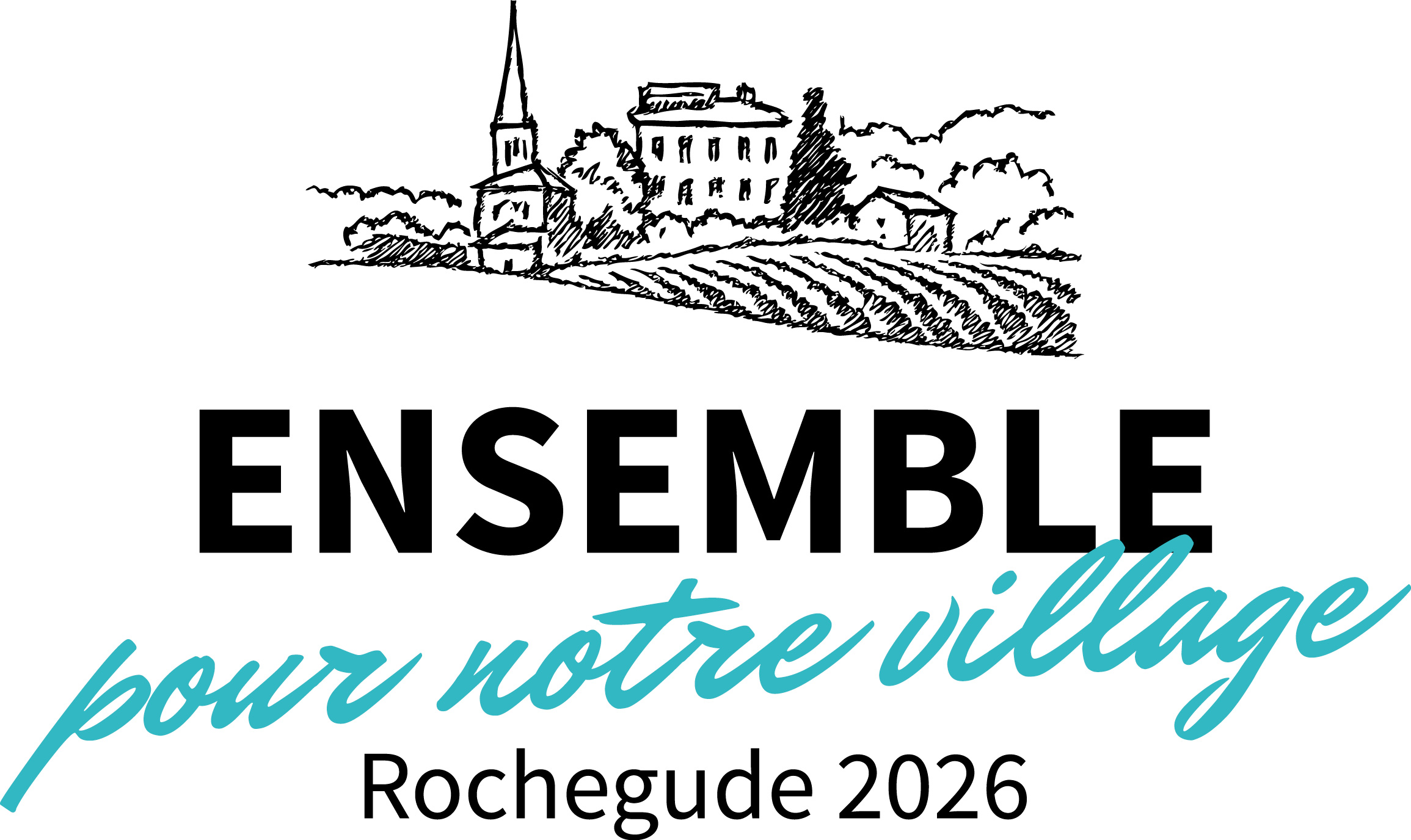 Logo Ensemble pour notre village - Rochegude 2026